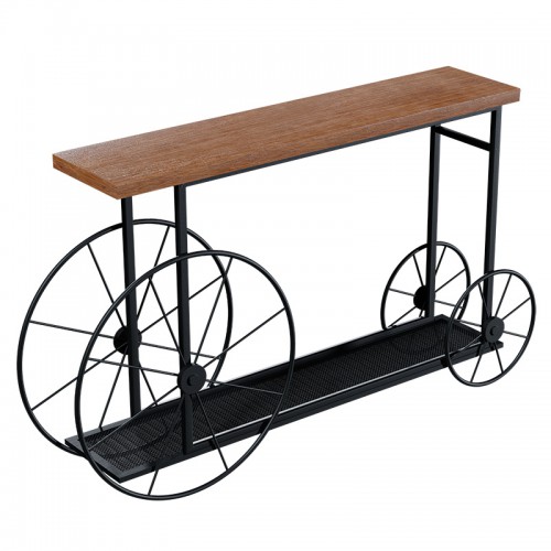 Κονσόλα Bike pakoworld χρώμα μαύρο-καρυδί 148x28x85εκ Υπνοδωμάτιο Κονσόλα Bike pakoworld χρώμα μαύρο-καρυδί 148x28x85εκ Υπνοδωμάτιο