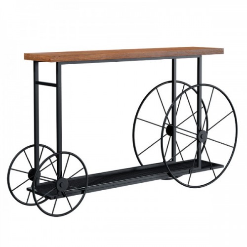 Κονσόλα Bike pakoworld χρώμα μαύρο-καρυδί 148x28x85εκ Υπνοδωμάτιο Κονσόλα Bike pakoworld χρώμα μαύρο-καρυδί 148x28x85εκ Υπνοδωμάτιο