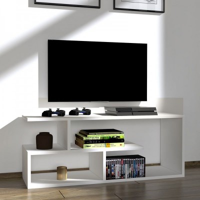 Έπιπλο τηλεόρασης Waldo pakoworld λευκό μελαμίνης 100x29,5x40εκ Έπιπλο τηλεόρασης Waldo pakoworld λευκό μελαμίνης 100x29,5x40εκ