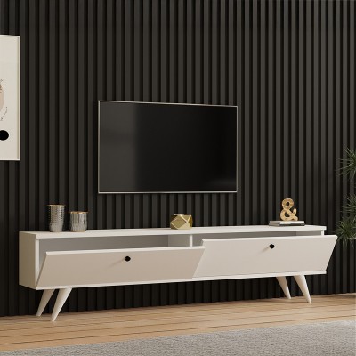 Έπιπλο τηλεόρασης Jate pakoworld σε λευκή απόχρωση 160x25x40εκ Σαλόνι Έπιπλο τηλεόρασης Jate pakoworld σε λευκή απόχρωση 160x25x40εκ Σαλόνι