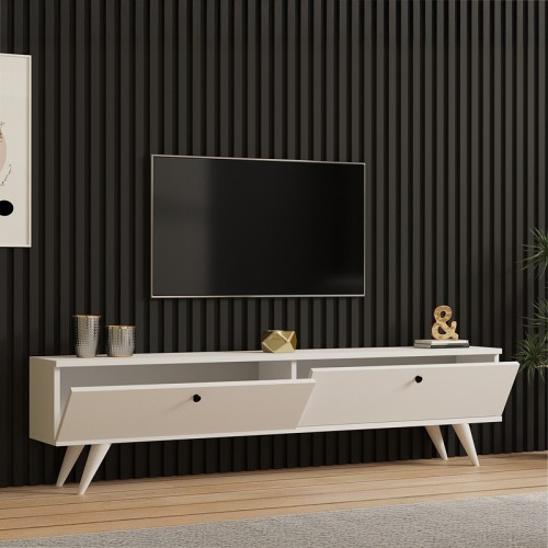 Έπιπλο τηλεόρασης Jate pakoworld σε λευκή απόχρωση 160x25x40εκ Σαλόνι Έπιπλο τηλεόρασης Jate pakoworld σε λευκή απόχρωση 160x25x40εκ Σαλόνι
