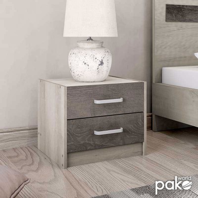 Κομοδίνο OLYMPUS pakoworld με 2 συρτάρια χρώμα castillo-toro 47,5x40,5x40,5εκ Κομοδίνο OLYMPUS pakoworld με 2 συρτάρια χρώμα castillo-toro 47,5x40,5x40,5εκ