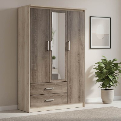Ντουλάπα ρούχων τρίφυλλη OLYMPUS pakoworld χρώμα castillo-toro 120x57x183εκ Ντουλάπα ρούχων τρίφυλλη OLYMPUS pakoworld χρώμα castillo-toro 120x57x183εκ