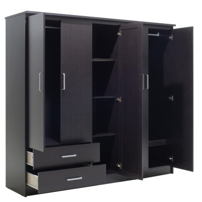 Ντουλάπα ρούχων πεντάφυλλη OLYMPUS pakoworld χρώμα wenge 198x57x183εκ Υπνοδωμάτιο Ντουλάπα ρούχων πεντάφυλλη OLYMPUS pakoworld χρώμα wenge 198x57x183εκ Υπνοδωμάτιο