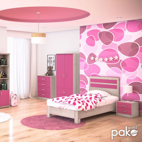 Κρεβάτι παιδικό Looney pakoworld σε χρώμα castillo-ροζ 100x200εκ Υπνοδωμάτιο Κρεβάτι παιδικό Looney pakoworld σε χρώμα castillo-ροζ 100x200εκ Υπνοδωμάτιο