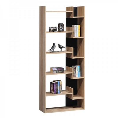 Βιβλιοθήκη Naya pakoworld sonoma-ανθρακί 72x30x182.5εκ