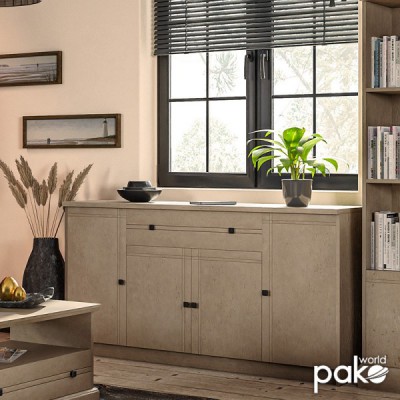 Μπουφές Libby pakoworld oak 160x39.5x83εκ Μπουφές Libby pakoworld oak 160x39.5x83εκ
