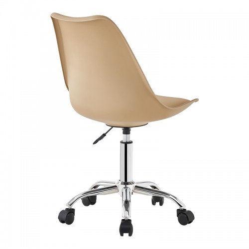 Καρέκλα γραφείου εργασίας Gaston II pakoworld pp-pu cappuccino 48x57x77-90εκ Έπιπλα Γραφείου