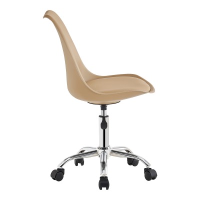 Καρέκλα γραφείου εργασίας Gaston II pakoworld pp-pu cappuccino 48x57x77-90εκ Έπιπλα Γραφείου