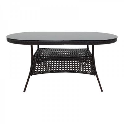 Τραπέζι Cellin pakoworld μέταλλο-pe rattan καφέ 160x80x77εκ Τραπέζι Cellin pakoworld μέταλλο-pe rattan καφέ 160x80x77εκ
