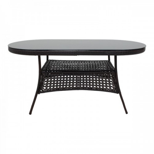 Τραπέζι Cellin pakoworld μέταλλο-pe rattan καφέ 160x80x77εκ WINTER SALES Τραπέζι Cellin pakoworld μέταλλο-pe rattan καφέ 160x80x77εκ WINTER SALES