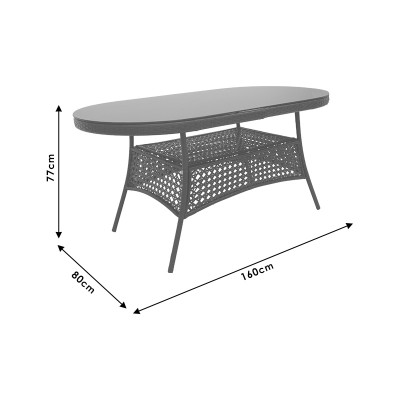 Τραπέζι Cellin pakoworld μέταλλο-pe rattan καφέ 160x80x77εκ WINTER SALES Τραπέζι Cellin pakoworld μέταλλο-pe rattan καφέ 160x80x77εκ WINTER SALES