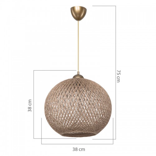 Φωτιστικό οροφής μονόφωτο Leshia pakoworld Ε27 καφέ Φ38x38εκ Φωτιστικό οροφής μονόφωτο Leshia pakoworld Ε27 καφέ Φ38x38εκ