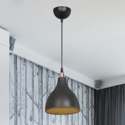 Φωτιστικό οροφής μονόφωτο Lofty pakoworld Ε27 μαύρο Φ18x56εκ Διακόσμηση - Φωτισμός - Χαλιά Φωτιστικό οροφής μονόφωτο Lofty pakoworld Ε27 μαύρο Φ18x56εκ Διακόσμηση - Φωτισμός - Χαλιά