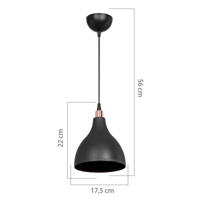 Φωτιστικό οροφής μονόφωτο Lofty pakoworld Ε27 μαύρο Φ18x56εκ Διακόσμηση - Φωτισμός - Χαλιά Φωτιστικό οροφής μονόφωτο Lofty pakoworld Ε27 μαύρο Φ18x56εκ Διακόσμηση - Φωτισμός - Χαλιά