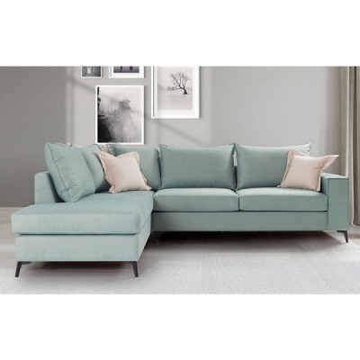 Γωνιακός καναπές δεξιά γωνία Romantic pakoworld ύφασμα Ciel-Cream 290x235x95εκ Γωνιακός καναπές δεξιά γωνία Romantic pakoworld ύφασμα Ciel-Cream 290x235x95εκ