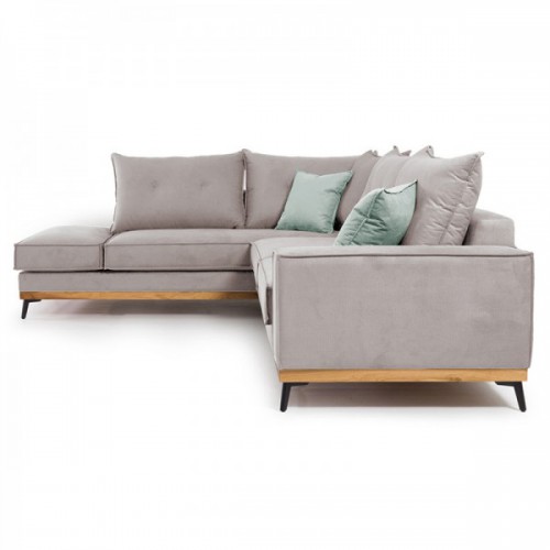 Γωνιακός καναπές δεξιά γωνία Luxury II pakoworld ύφασμα elephant-ciel 290x235x95εκ Γωνιακός καναπές δεξιά γωνία Luxury II pakoworld ύφασμα elephant-ciel 290x235x95εκ