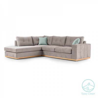 Γωνιακός καναπές δεξιά γωνία Boston pakoworld ύφασμα elephant-ciel 280x225x90εκ Γωνιακός καναπές δεξιά γωνία Boston pakoworld ύφασμα elephant-ciel 280x225x90εκ