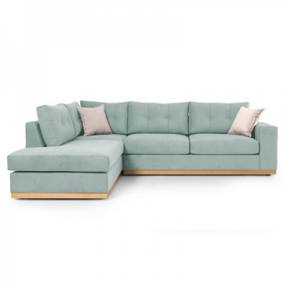 Γωνιακός καναπές δεξιά γωνία Boston pakoworld ύφασμα ciel-cream 280x225x90εκ Γωνιακός καναπές δεξιά γωνία Boston pakoworld ύφασμα ciel-cream 280x225x90εκ