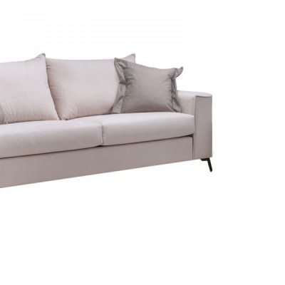 Καναπές Verona 3θέσιος cream - μαξιλάρια mocha 225x93x100εκ Σαλόνι