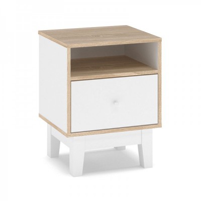 ΣΕΤ Κομοδίνο Awell pakoworld sonoma-λευκό 45x44x58εκ ΣΕΤ Κομοδίνο Awell pakoworld sonoma-λευκό 45x44x58εκ