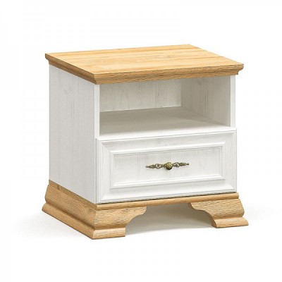 ΣΕΤ Κομοδίνο Jaden pakoworld golden oak-λευκό antique 49x41x47εκ ΣΕΤ Κομοδίνο Jaden pakoworld golden oak-λευκό antique 49x41x47εκ