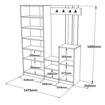 Έπιπλο εισόδου Doorse pakoworld μελαμίνης ανθρακί-sonoma 147.5x35x180εκ Οργάνωση Σπιτιού - Μπάνιο Έπιπλο εισόδου Doorse pakoworld μελαμίνης ανθρακί-sonoma 147.5x35x180εκ Οργάνωση Σπιτιού - Μπάνιο