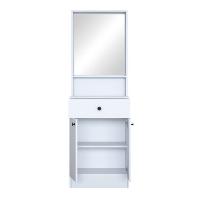 Έπιπλο εισόδου Rockder pakoworld λευκό μελαμίνης 60x35.5x182.8εκ Έπιπλο εισόδου Rockder pakoworld λευκό μελαμίνης 60x35.5x182.8εκ