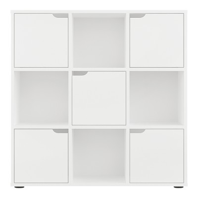 Βιβλιοθήκη Bookel pakoworld σε λευκή απόχρωση 88.5x27.5x89.3εκ Έπιπλα Γραφείου