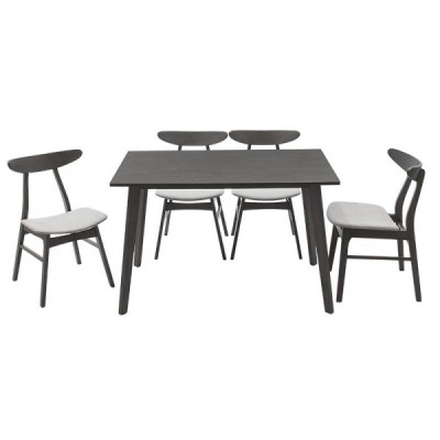 Tραπεζαρία Benson - Orlean pakoworld σετ 5τμχ rustic grey-ύφασμα γκρι 120x75x75εκ Tραπεζαρία Benson - Orlean pakoworld σετ 5τμχ rustic grey-ύφασμα γκρι 120x75x75εκ
