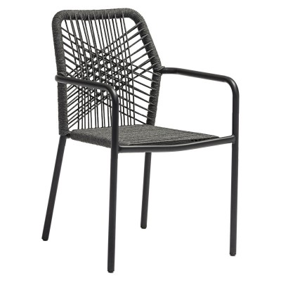 Πολυθρόνα κήπου Kherson pakoworld αλουμίνιο σχοινί ανθρακί-μαξιλάρι γκρι Εξωτερικού Χώρου Πολυθρόνα κήπου Kherson pakoworld αλουμίνιο σχοινί ανθρακί-μαξιλάρι γκρι Εξωτερικού Χώρου