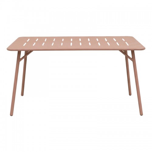 Τραπέζι Moraja pakoworld terracotta μέταλλο 140x80x72εκ Εξωτερικού Χώρου