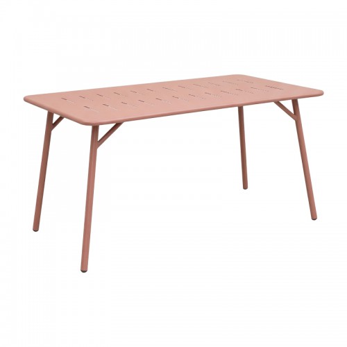 Τραπέζι Moraja pakoworld terracotta μέταλλο 140x80x72εκ Εξωτερικού Χώρου