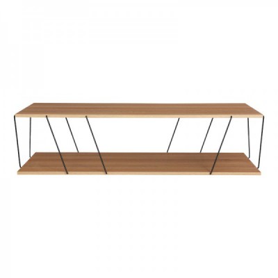 Τραπέζι σαλονιού Tars pakoworld sonoma-μαύρο 120x50x30εκ Τραπέζι σαλονιού Tars pakoworld sonoma-μαύρο 120x50x30εκ