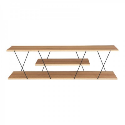 Έπιπλο τηλεόρασης Tars pakoworld sonoma-μαύρο 120x30x33εκ Σαλόνι Έπιπλο τηλεόρασης Tars pakoworld sonoma-μαύρο 120x30x33εκ Σαλόνι