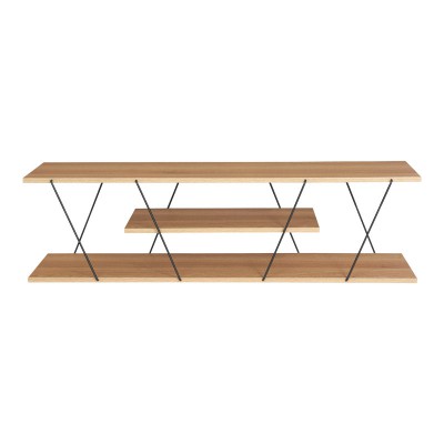 Έπιπλο τηλεόρασης Tars pakoworld sonoma-μαύρο 120x30x33εκ Σαλόνι Έπιπλο τηλεόρασης Tars pakoworld sonoma-μαύρο 120x30x33εκ Σαλόνι
