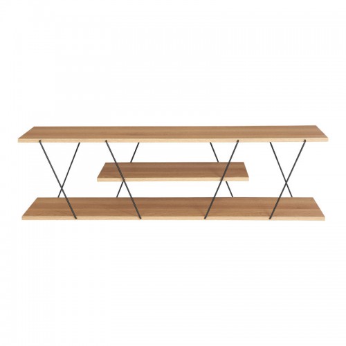 Έπιπλο τηλεόρασης Tars pakoworld sonoma-μαύρο 120x30x33εκ Σαλόνι Έπιπλο τηλεόρασης Tars pakoworld sonoma-μαύρο 120x30x33εκ Σαλόνι