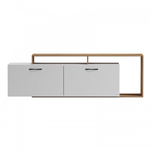 Έπιπλο τηλεόρασης Tobler pakoworld σε oak- λευκή απόχρωση 170x40x53εκ Σαλόνι