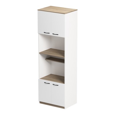 Ντουλάπα κουζίνας Rowan pakoworld σε λευκή-sonoma απόχρωση 60x42x182εκ Σαλόνι