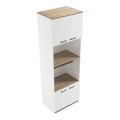 Ντουλάπα κουζίνας Rowan pakoworld σε λευκή-sonoma απόχρωση 60x42x182εκ Σαλόνι