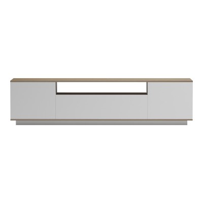 Έπιπλο τηλεόρασης Winey pakoworld σε sonoma-λευκή απόχρωση 180x44.5x44.5εκ Σαλόνι
