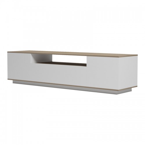 Έπιπλο τηλεόρασης Winey pakoworld σε sonoma-λευκή απόχρωση 180x44.5x44.5εκ Σαλόνι
