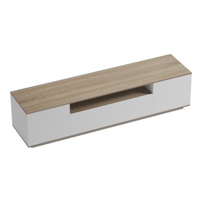 Έπιπλο τηλεόρασης Winey pakoworld σε sonoma-λευκή απόχρωση 180x44.5x44.5εκ Σαλόνι