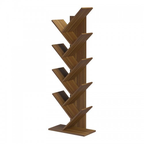 Βιβλιοθήκη Fyllo pakoworld καρυδί 50x25x141.5εκ Έπιπλα Γραφείου Βιβλιοθήκη Fyllo pakoworld καρυδί 50x25x141.5εκ Έπιπλα Γραφείου