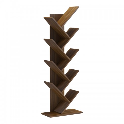 Βιβλιοθήκη Fyllo pakoworld καρυδί 50x25x141.5εκ Έπιπλα Γραφείου Βιβλιοθήκη Fyllo pakoworld καρυδί 50x25x141.5εκ Έπιπλα Γραφείου