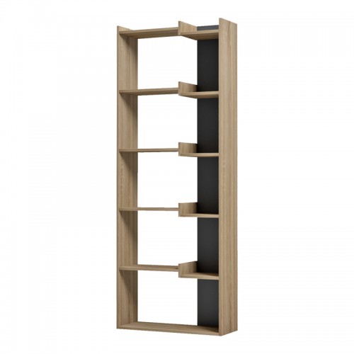 Βιβλιοθήκη Corpus pakoworld sonoma - ανθρακί 61x22x162εκ Έπιπλα Γραφείου Βιβλιοθήκη Corpus pakoworld sonoma - ανθρακί 61x22x162εκ Έπιπλα Γραφείου