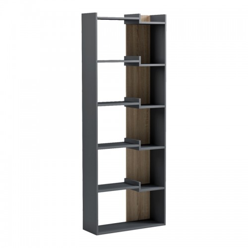 Βιβλιοθήκη Corpus pakoworld ανθρακί-sonoma 61x22x162εκ Έπιπλα Γραφείου Βιβλιοθήκη Corpus pakoworld ανθρακί-sonoma 61x22x162εκ Έπιπλα Γραφείου