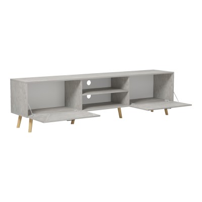 Έπιπλο τηλεόρασης Gorna pakoworld μπεζ εφέ μαρμάρου 180x35x48.6εκ