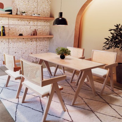 ΣΕΤ Πολυθρόνα Winslow pakoworld ξύλο rubberwood ανοικτό καρυδί-pvc rattan φυσικό-ύφασμα γκρι ΣΕΤ Πολυθρόνα Winslow pakoworld ξύλο rubberwood ανοικτό καρυδί-pvc rattan φυσικό-ύφασμα γκρι