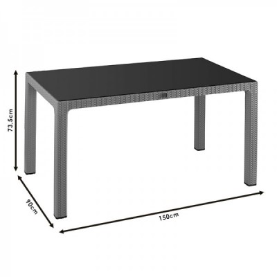 Τραπέζι Explore pakoworld με UV protection PP καφέ 150x90x73.5εκ Εξωτερικού Χώρου